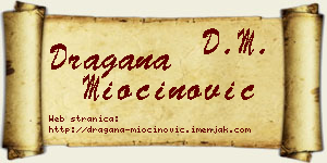 Dragana Miočinović vizit kartica